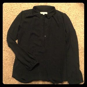 LOFT dark green blouse
